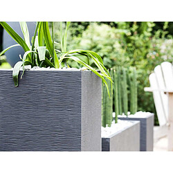 Jardinière carrée Graphit 39,5 x 39,5 x 43,5 cm - 35 L - Gris anthracite - Eda