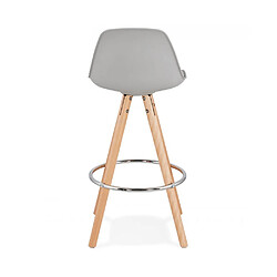 Kokoon Design Tabouret de bar design ANAU MINI GREY 42x42x85 cm pas cher