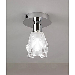 Inspired Plafond L1/SGU10, Chrome Poli, Lampes CFL INCLUSES