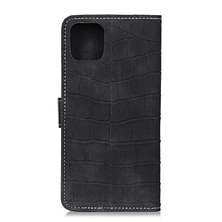 Avis Wewoo Coque Etui à rabat en cuir à texture croco magnétique pour iPhone 11 avec porte-cartes et noir