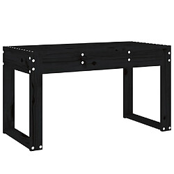 Maison Chic Banc de jardin | Banquette de jardin | Chaise Relax noir 80x38x45 cm bois massif de pin -MN74697