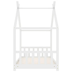 Acheter vidaXL Cadre de lit d'enfant Blanc Bois de pin massif 70x140 cm