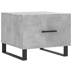 vidaXL Table basse gris béton 50x50x40 cm bois d'ingénierie