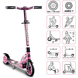 Authentic Sports Six Degrees Trottinette junior en aluminium avec mécanisme de pliage et béquille - 180/145 mm - hauteur réglable