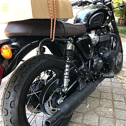 2 pièces Noir Moto Garde Moteur Crash Bars pour Triumph Bonneville T100 T120 16-19