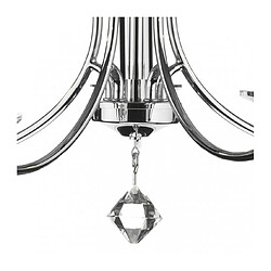 Avis Luminaire Center Suspension Medusa chrome poli et cristal 5 ampoules