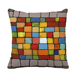 Alter Coussin avec impression numérique, 100% Made in Italy, Coussin de canapé décoratif, amovible et lavable, modèle Porter, 40x40x5 cm