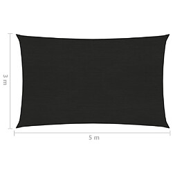 Acheter Helloshop26 Voile d'ombrage 160 g/m² noir 3 x 5 m PEHD 02_0009206