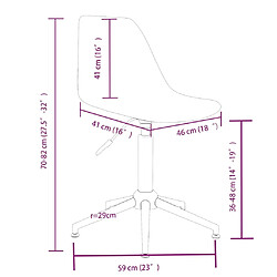 vidaXL Chaises pivotantes à manger lot de 2 noir PP pas cher