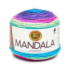 Lion Brand Yarn Company Lion Marque 525–220 Fil Mandala, acrylique, Troll, 13.97 x 13.97 x 10.16 cm