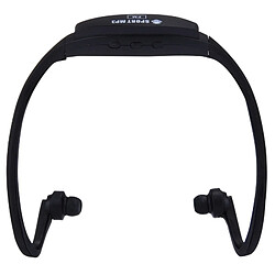 Wewoo Casque Bluetooth Sport noir pour les smartphone et iPad ordinateur portable MP3 ou autres périphériques audio, stockage maximum de carte SD: 32 Go étanche à la transpiration stéréo sans fil écouteurs intra-auriculaires avec micro SD,