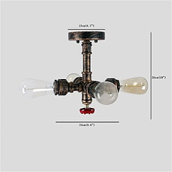 Avis Stoex Plafonnier Vintage Industrielle Lampe de Plafond Tub Tuyau en Métal Lampe suspension pour Salon Chambre Cuisine Bar