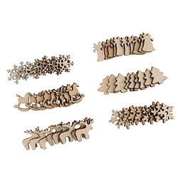 Acheter Assortiment De 60 Pièces En Bois Découpées Craft Embellissement De Décor De Noël