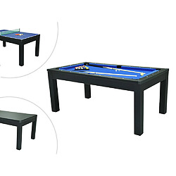 Vente-Unique Table transformable noire - Billard & Ping-pong - L182 x l102 x H80 cm - SOUSA