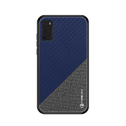 Coque en TPU + PU hybride bleu pour votre Samsung Galaxy S20