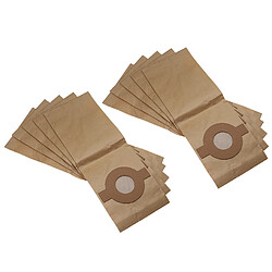 vhbw 10x Sacs compatible avec Kärcher FP 303, FP 202, FP 222, PST 222 aspirateur - papier marron