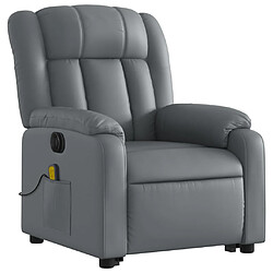 Avis Maison Chic Fauteuil Relax pour salon, Fauteuil inclinable de massage électrique gris similicuir -GKD54755