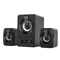 Universal Haut-parleur de l'ordinateur 4D Surround Sound Mini Subwoofer Musique Haut-parleur pour ordinateur portable PC PC Téléphone Stéréo Haut-parleur Bluetooth | Haut-parleurs de l'ordinateur (Noir)