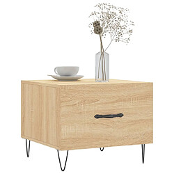 Avis Maison Chic Lot de 2 Tables basses,Table Console pour salon chêne sonoma 50x50x40 cm bois d'ingénierie -MN20682