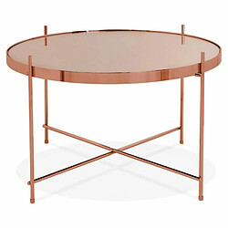 Paris Prix Table Basse Design en Verre Rona 63cm Cuivre