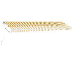 Acheter Maison Chic Auvent automatique | Store banne extérieur | Marquise sur pied 600x300 cm Jaune/Blanc -MN58937