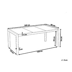 Avis Beliani Table de jardin Pierre Gris GROSSETO