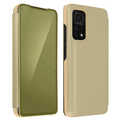 Avizar Étui Xiaomi Mi 10T / Mi 10T Pro Clapet Translucide Design Miroir Support Or