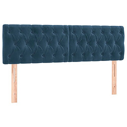 Acheter Maison Chic Tête de lit scandinave à LED,meuble de chambre Bleu foncé 144x7x78/88 cm Velours -MN72856