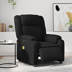 vidaXL Fauteuil de massage inclinable électrique noir similicuir