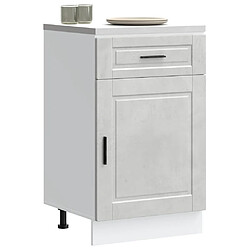 vidaXL Armoire de cuisine Porto gris béton bois d'ingénierie