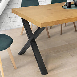 Idmarket MARKET Pieds de table X - Noir