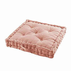 Paris Prix Coussin de Sol Déco Panama 60x60cm Rose Poudré