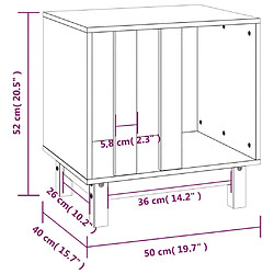 vidaXL Niche pour chien Gris 50x40x52 cm Bois de pin massif pas cher