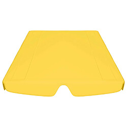 Avis vidaXL Toit de rechange balançoire jaune 188/168x145/110 cm