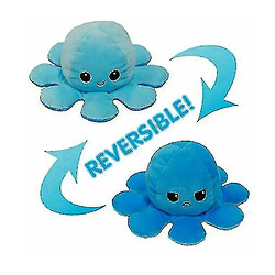 Universal Flip Double Flip Reversible Octopus Jouets en peluche mignons Animaux (bleu clair)