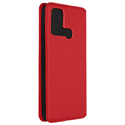 Avizar Étui Wiko Power U30 Clapet Portefeuille Fonction Support Vidéo rouge