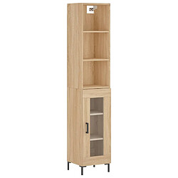 vidaXL Buffet haut Chêne sonoma 34,5x34x180 cm Bois d'ingénierie