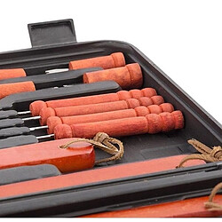 Acheter Totalcadeau Mallette 18 Ustensiles Barbecue acier inoxydable et bois BBQ