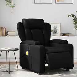 vidaXL Fauteuil de massage inclinable électrique noir similicuir