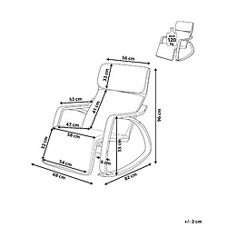 Avis Beliani Fauteuil à bascule WESTON Tissu Crème