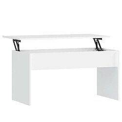 Maison Chic Tabls basse,Table Console pour salon Blanc 102x50,5x52,5 cm Bois d'ingénierie -MN41949