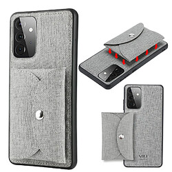 Vili Coque en TPU + PU Antichoc à absorption magnétique gris pour votre Samsung Galaxy A72 4G/5G