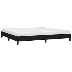 Avis Maison Chic Lit adulte - Lit simple Cadre de lit,Structure du lit Contemporain Noir 200x200 cm Tissu -MN71907