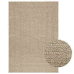 vidaXL Tapis ZIZUR beige 120x170 cm aspect de jute intérieur extérieur