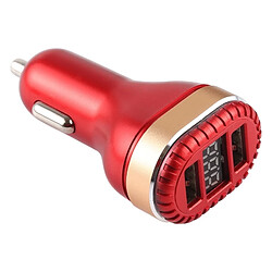 Acheter Wewoo Chargeur voiture allume-cigare intelligent double sortie USB 2.4A avec affichage à LED (rouge)