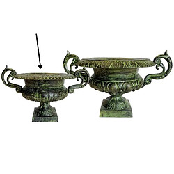 Avis L'Héritier Du Temps Grand Vase Vasque Chambord Jardinière de Pilier Pot de Fleur en Fonte Vert Anglais 37,5x41x61cm