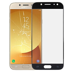 Wewoo Vitre noir pour Samsung Galaxy J7 2017 / J730 Lentille extérieure en verre Pièce détachée