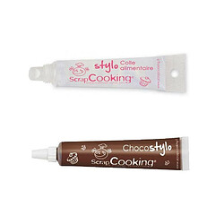 Scrapcooking Colle alimentaire en tube + Stylo chocolat