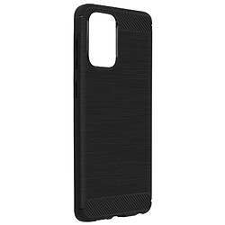 Avizar Coque Samsung Galaxy A72 Souple Coins Renforcés Carbone Effet Brossé Noir