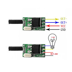 Commutateur récepteur sans fil 433 MHz + télécommande 1 bouton Noyer pas cher